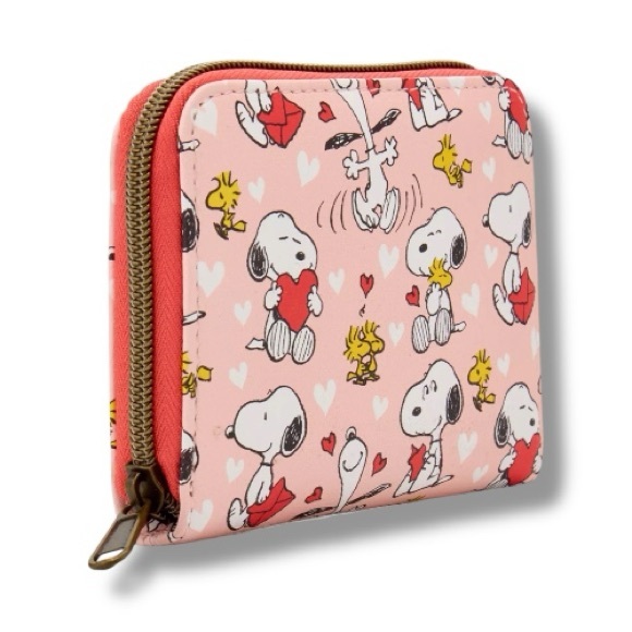 Loungefly Peanuts Snoopy & Woodstock Valentine's Day Zipper Wallet - NWT - Picture 3 of 4